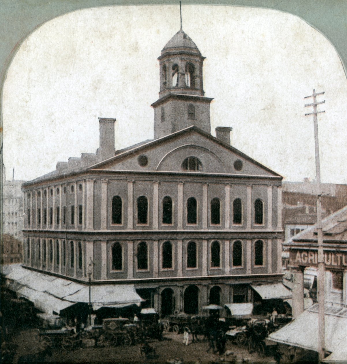 Faneuil Hall, Boston, Massachusetts, USA, sent 1800-tal av Unbekannt