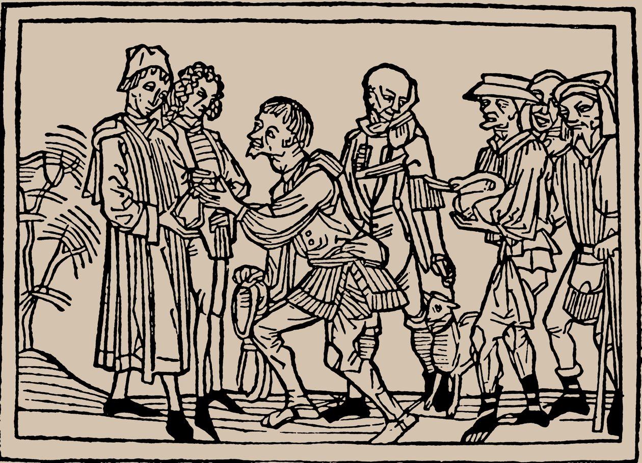 Bönder i leverans av sina skatter till godsägarna, 1479. av Unbekannt