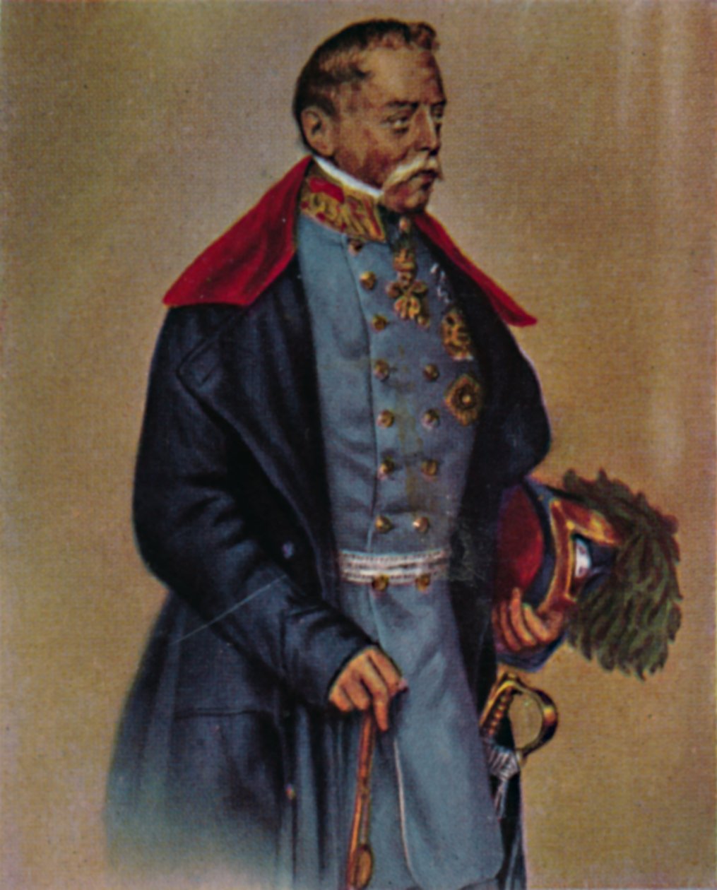 Fältmarskalk greve Radetzky 1766-1858. - Målning av Kriehuber, 1934. av Unbekannt