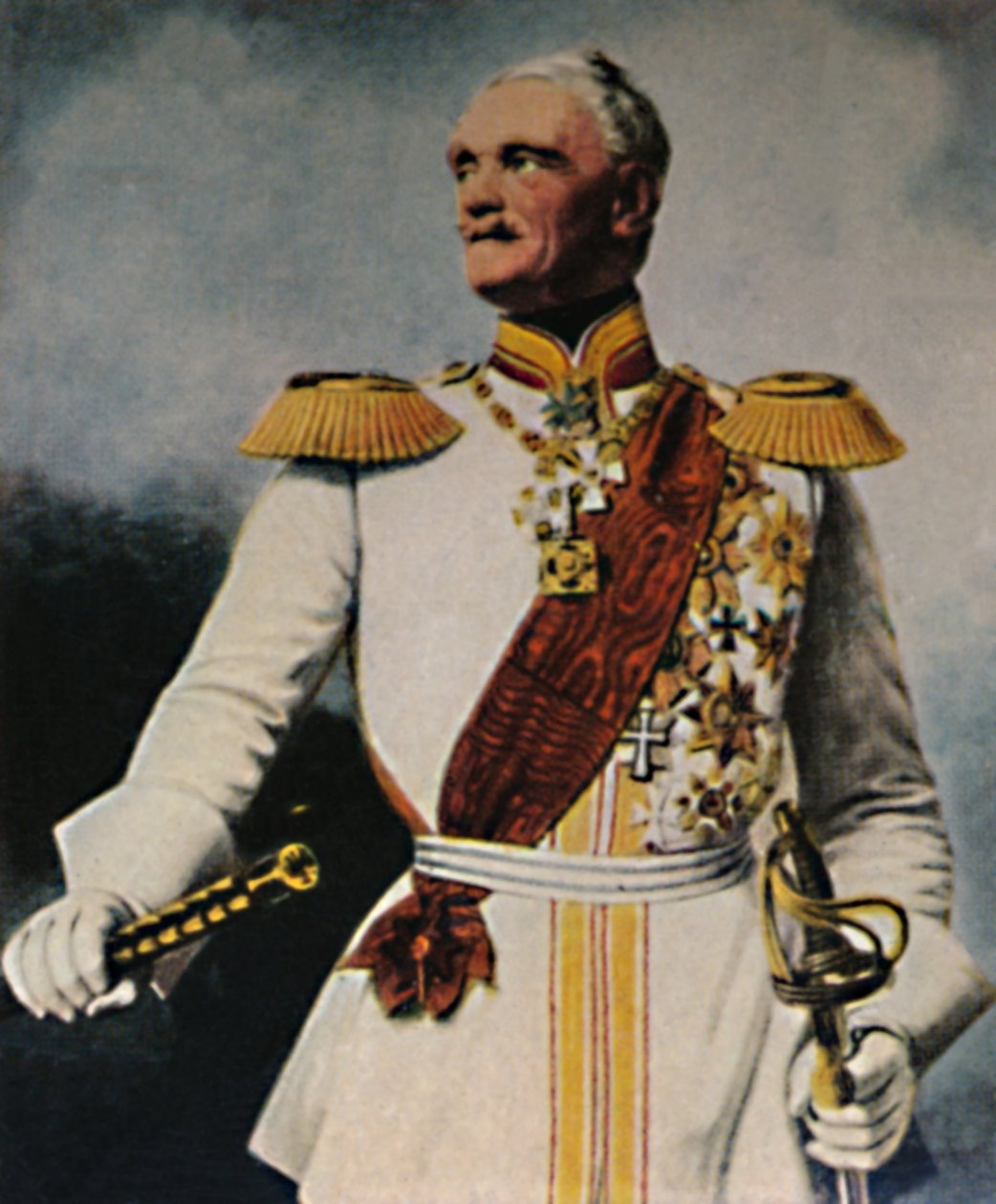 Fältmarskalk Wrangel 1784-1877. - Målning av p. Krüger, 1934. av Unbekannt