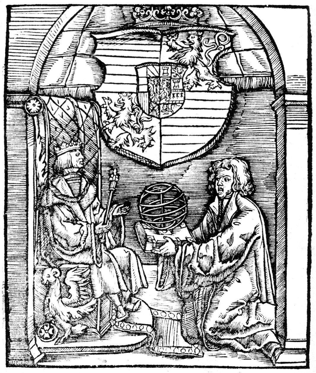 Ferdinand I, den helige romerske kejsaren, och Johann Vogelin, Wien, 1529 av Unbekannt