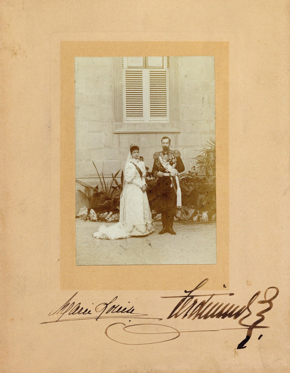 Ferdinand I av Bulgarien med sin hustru prinsessan Marie Louise av Bourbon-Parma, 1893. av Unbekannt