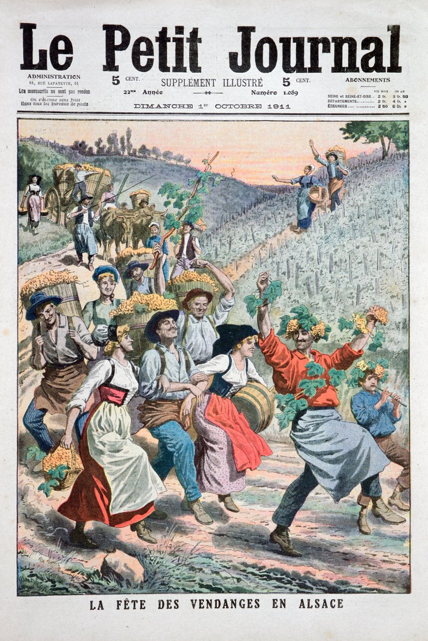 Festival för druvskörden i Alsace, 1911 av Unbekannt