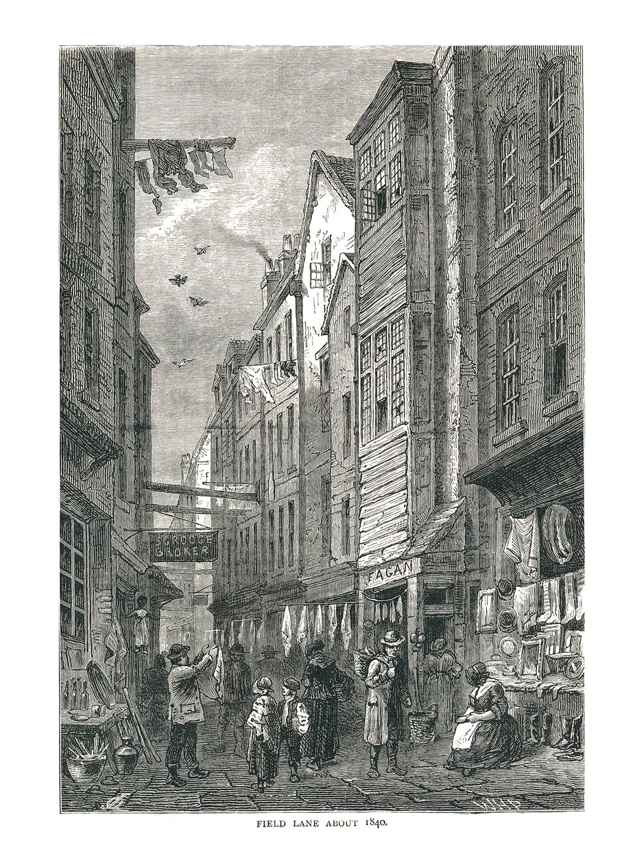 Field Lane omkring 1840 av Unbekannt