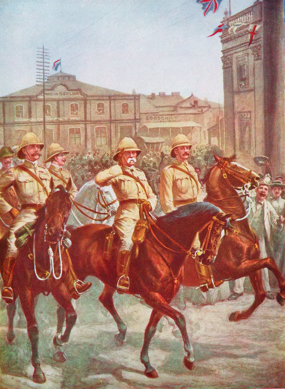 Fältmarskalk Roberts avlastar belägringen av Kimberley, Boerkriget, Sydafrika, 1900 av Unbekannt