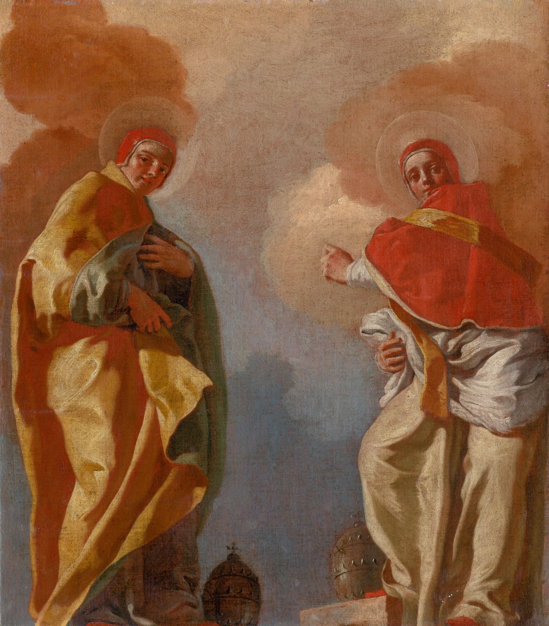 Figural Scene (Two Popes) av Unbekannt