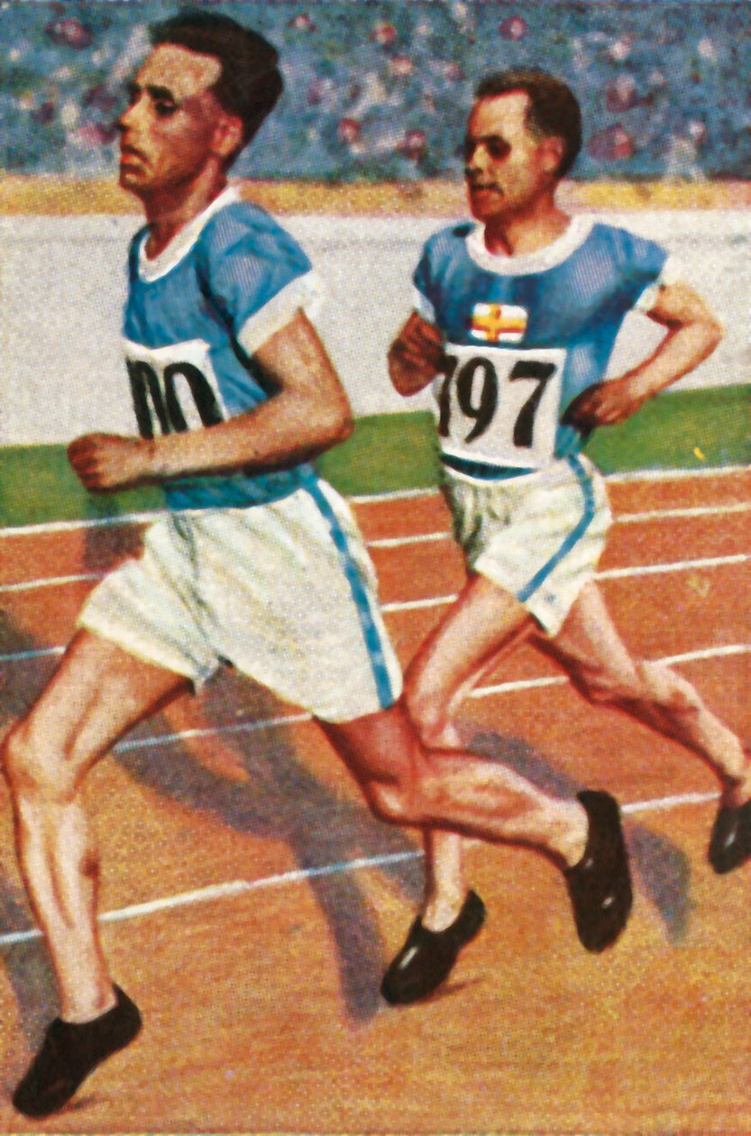 Finska löparna Ville Ritola och Paavo Nurmi, 1928. av Unbekannt
