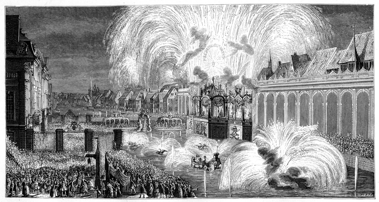 Fyrverkerier, Strasbourg, 1744, 1885 av Unbekannt