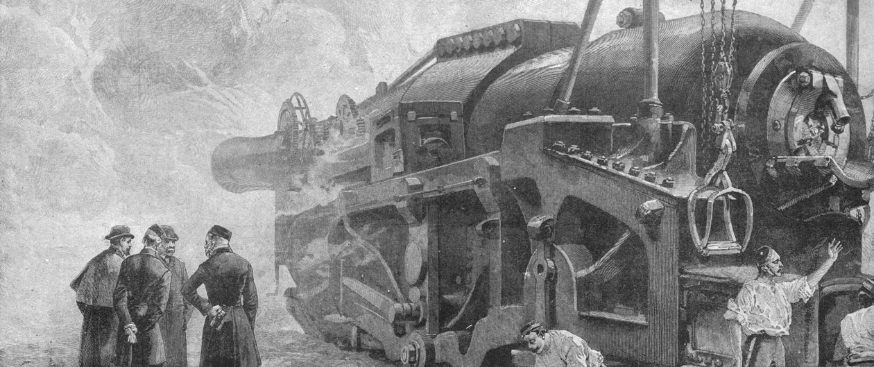 Avfyrning av 111-tonspistolen... vid Woolwich, juni 1887, 1901. av Unbekannt