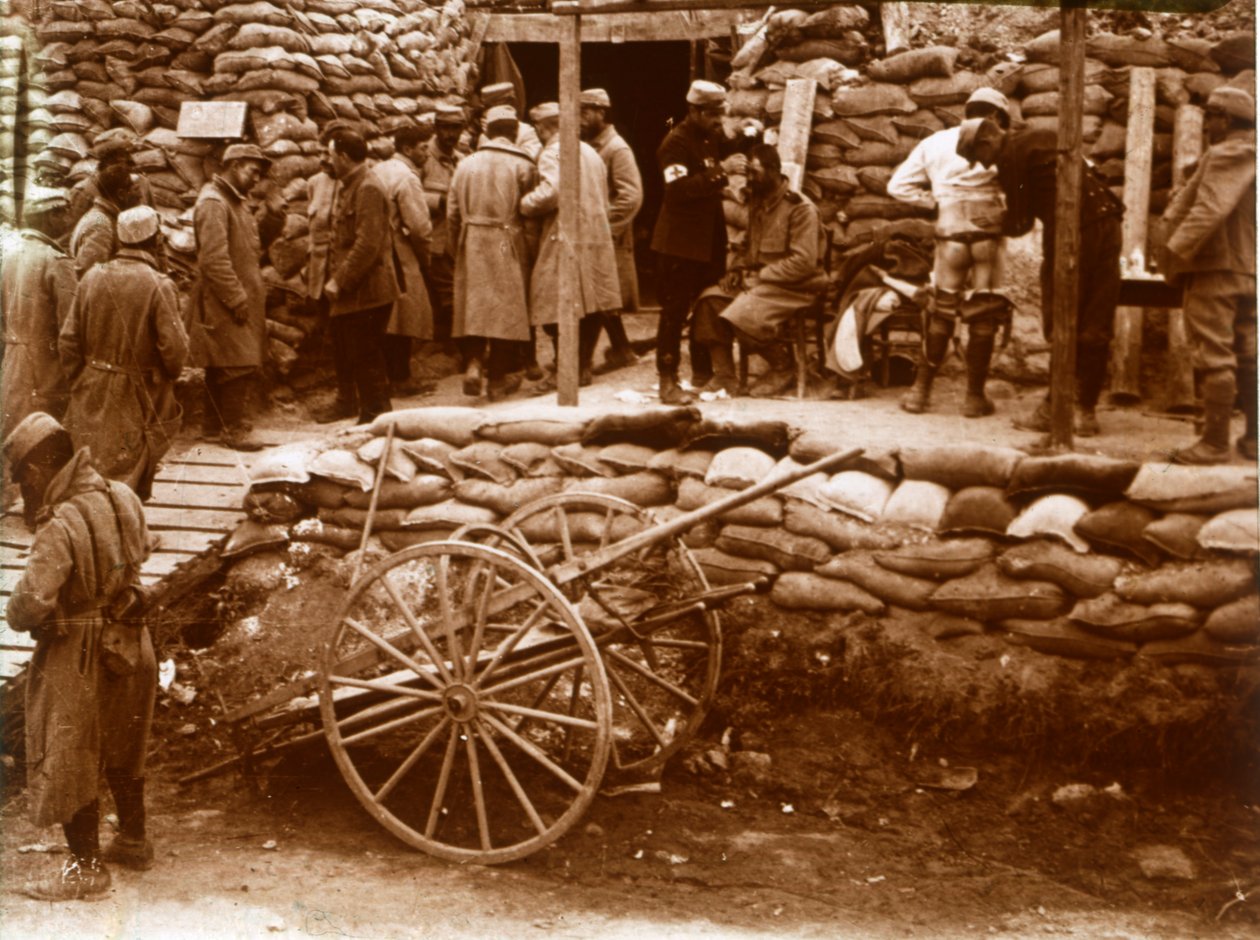 Första hjälpen-post, Ablain-Saint-Nazaire, norra Frankrike, c1914-c1918 av Unbekannt