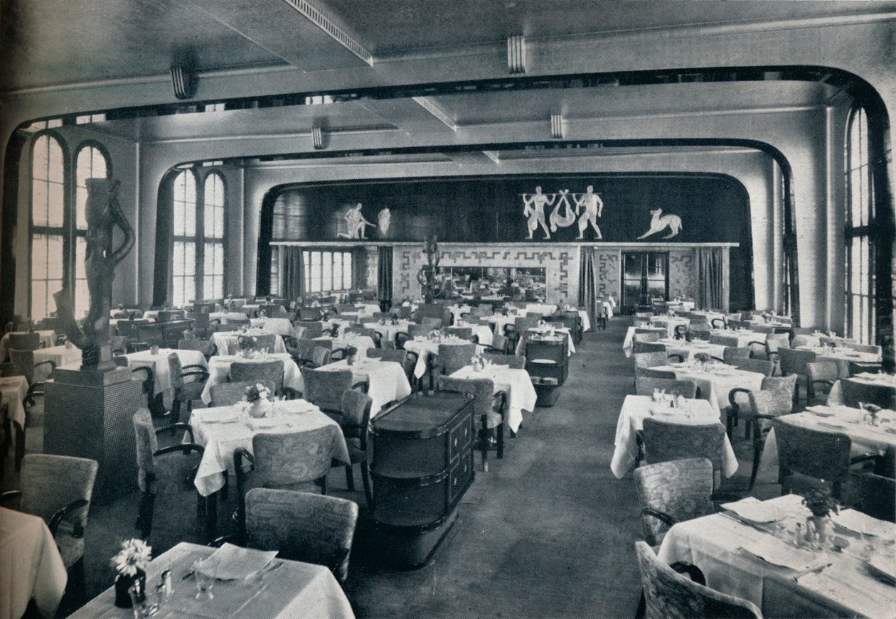 First Class Dining Saloon ombord på Victoria, 1931 av Unbekannt