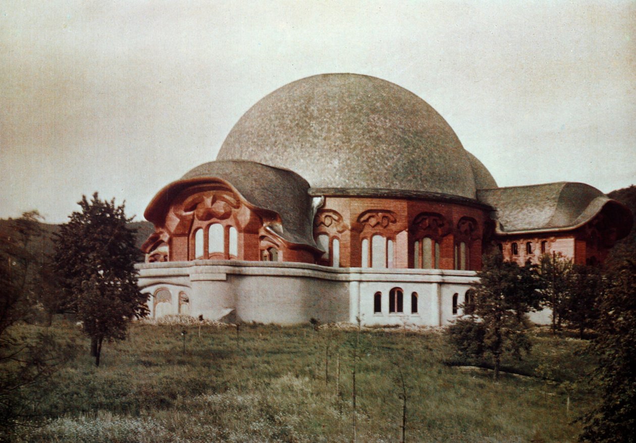 Första Goetheanum, framifrån söderut, Dornach, Schweiz, 1922 av Unbekannt