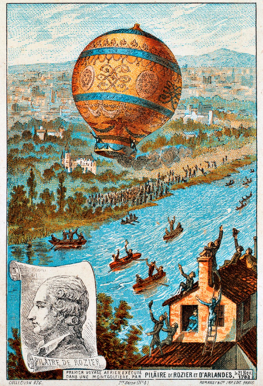 Pilâtre de Roziers och dArlandes första flygresa, Paris, Frankrike, 1783 1890-talet. av Unbekannt