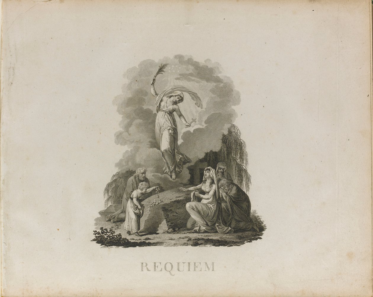 Första upplagan av Requiem i d-moll, K. 626 av Wolfgang Amadeus Mozart, ca. 1800. av Unbekannt