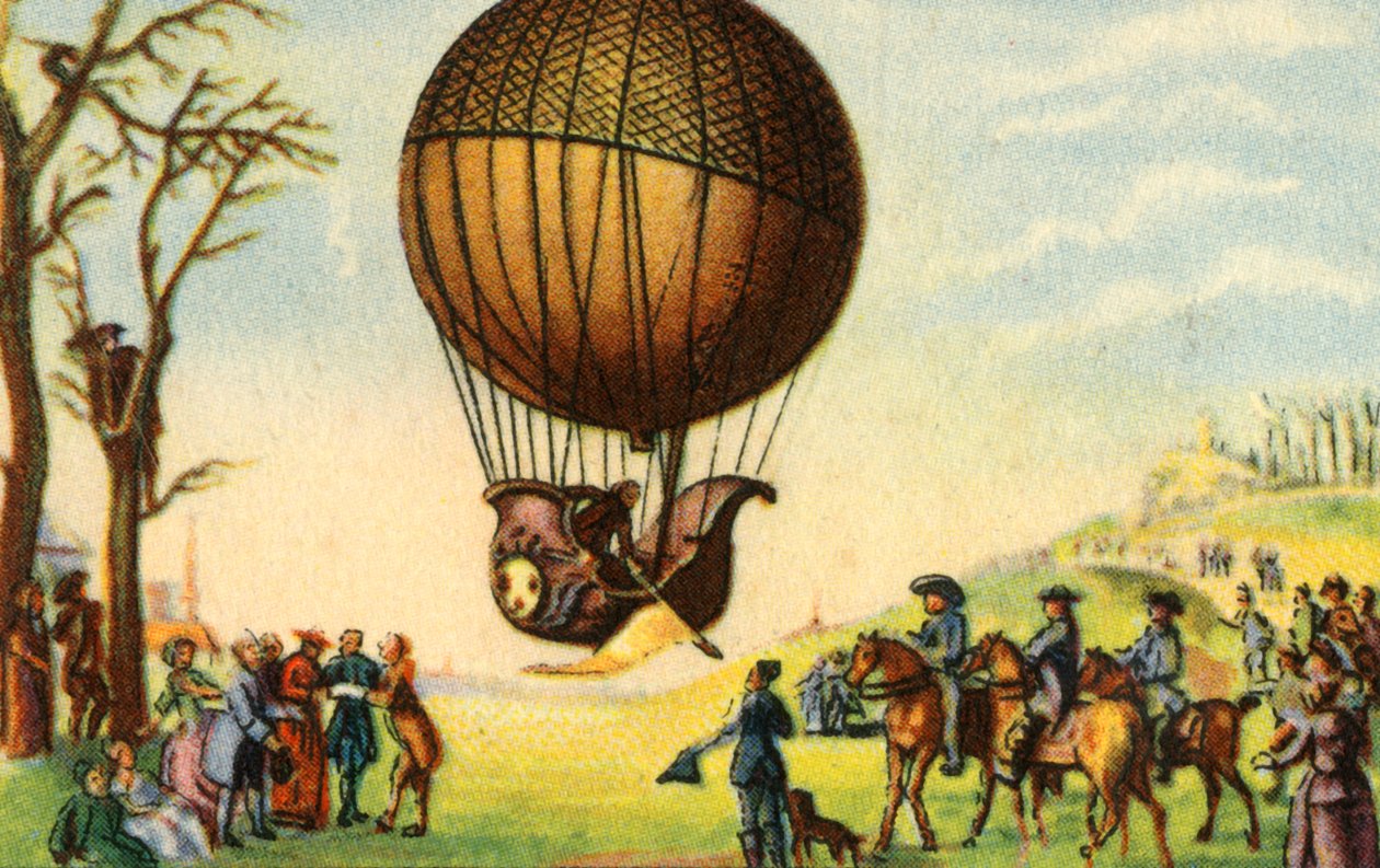 Första bemannade uppstigningen av en väteballong, Paris, Frankrike, 1 december 1783, 1932. av Unbekannt