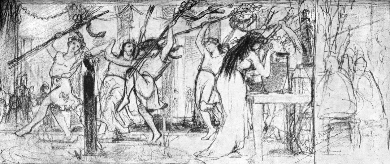 Första skissen av The Vintage Festival, c1871 c1880-1882 av Unbekannt