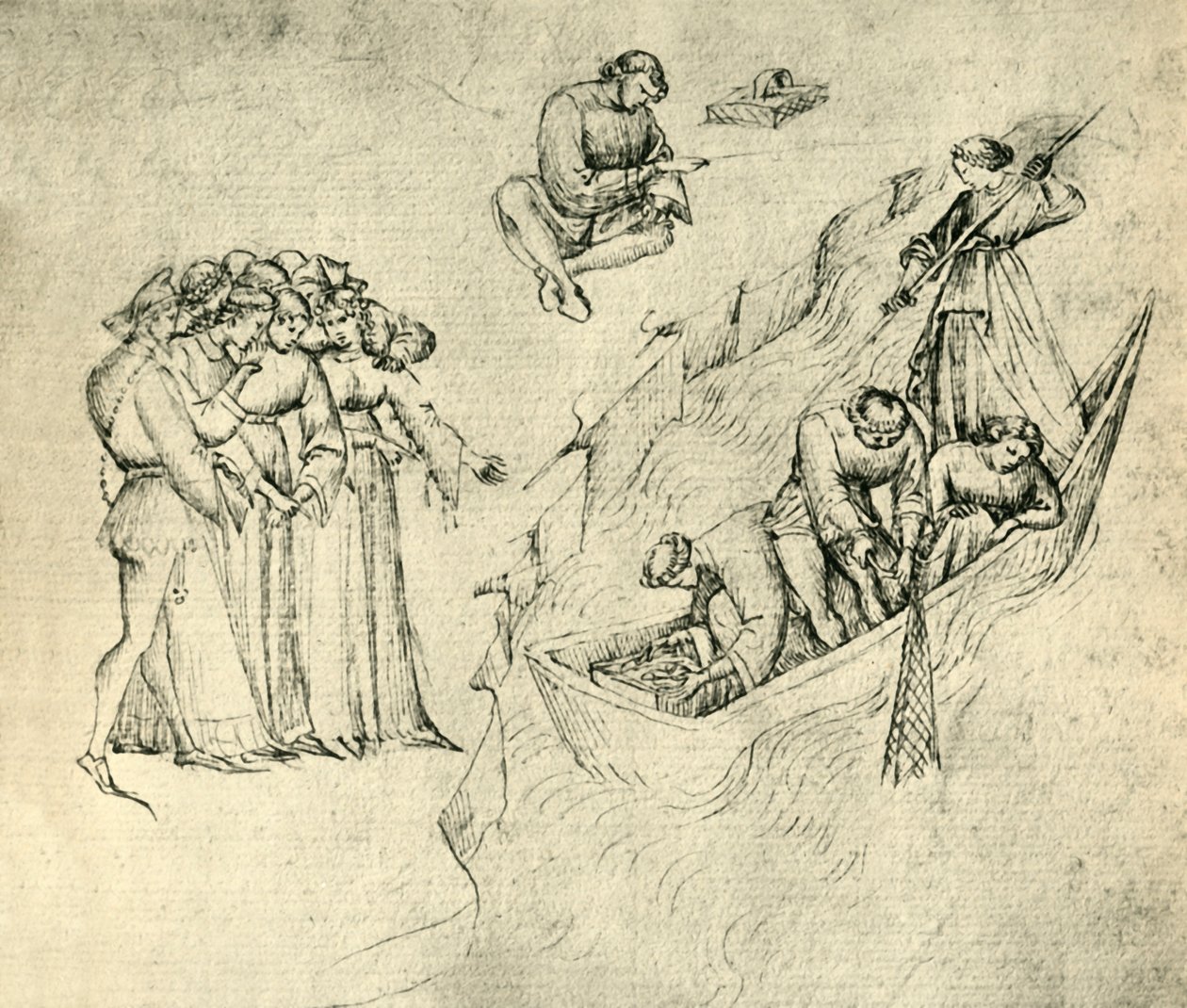Fiskare, mitten av 1400-talet, 1943. av Unbekannt
