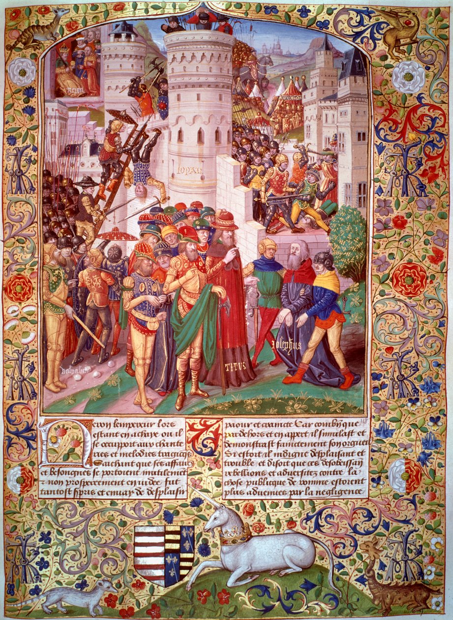 Flavius Josephus ställde inför Titus, vid belägringen av Jerusalem, 70 av Unbekannt