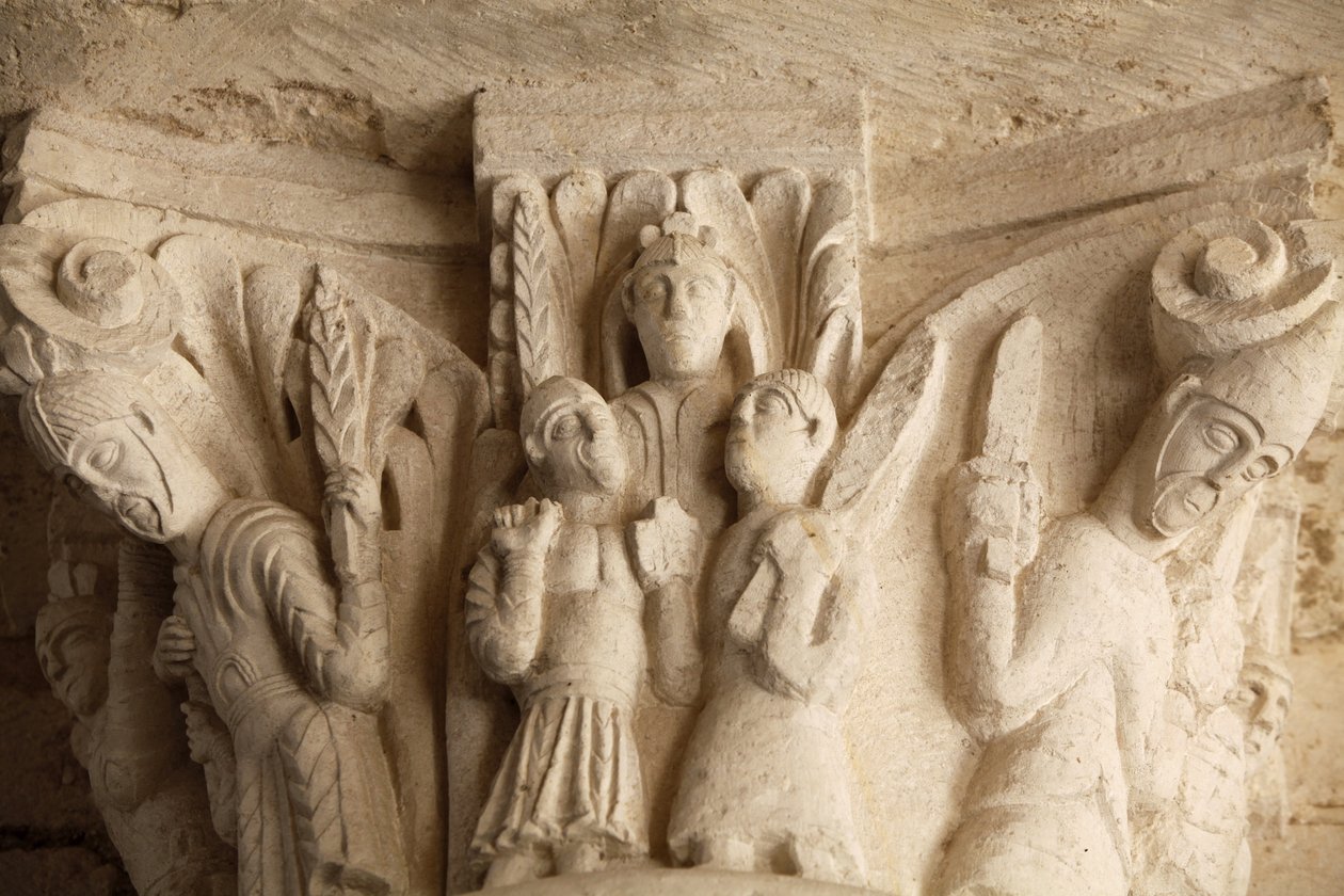 Fleury Abbey Basilica Veranda huvudstad Saint Benoit sur Loire Frankrike av Unbekannt