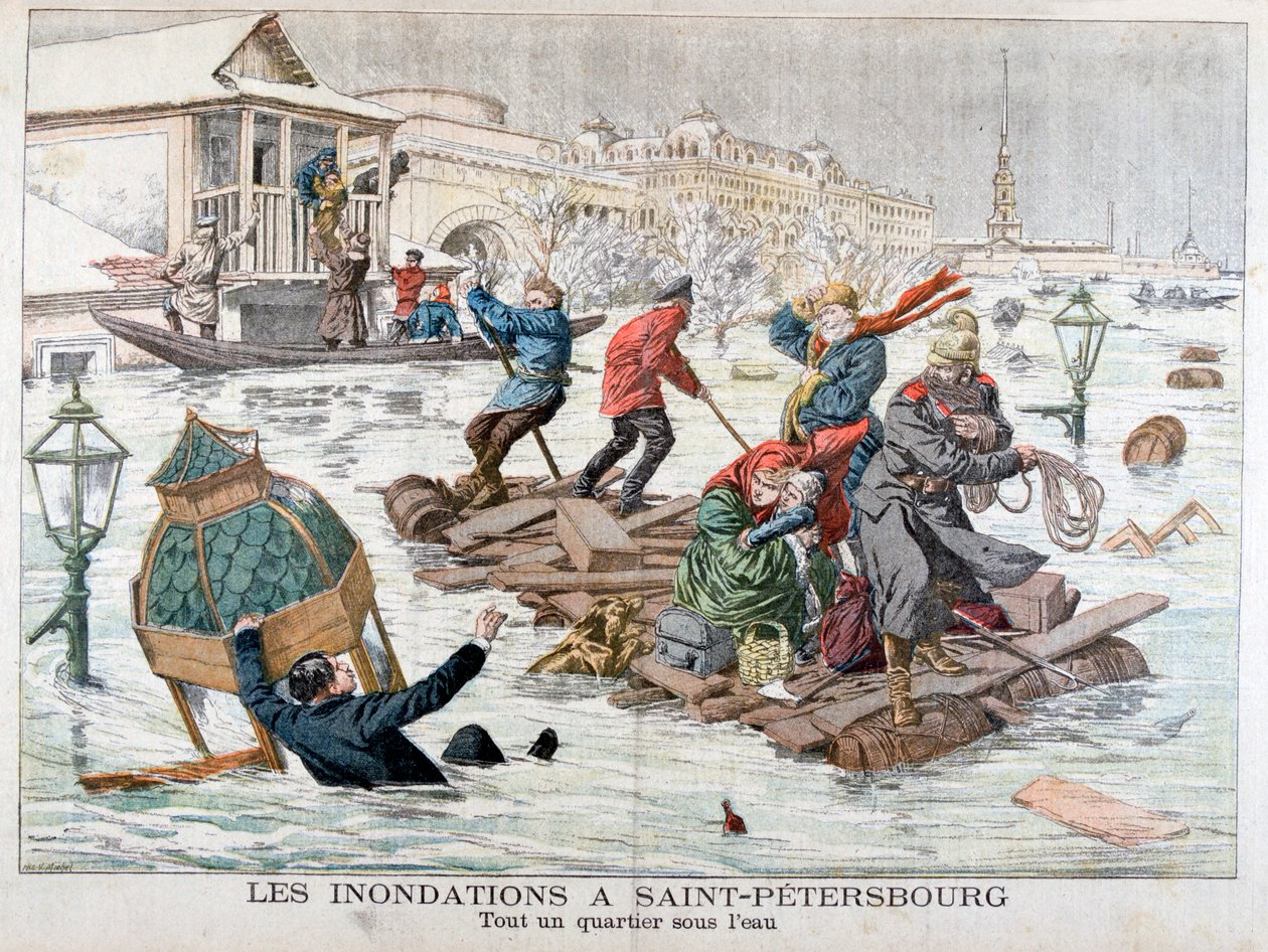 Översvämningar i St Petersburg, Ryssland, 1903 av Unbekannt