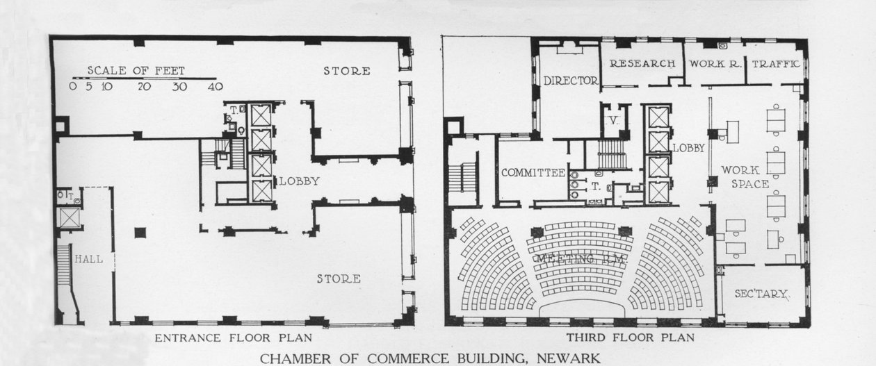 Planritningar, Chamber of Commerce Building, Newark, New Jersey, 1924 av Unbekannt