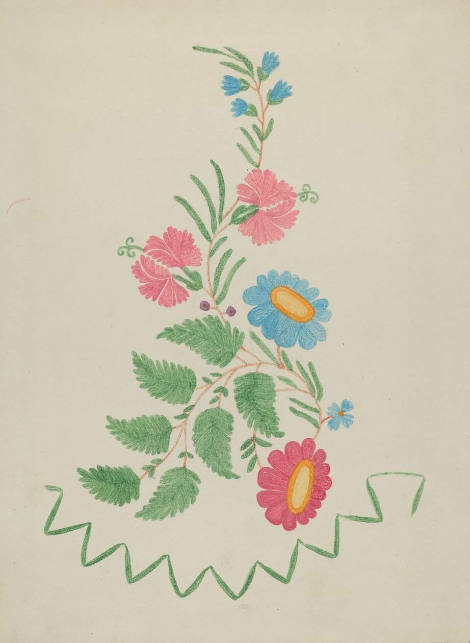 Blommotiv, 19351942. av Unbekannt