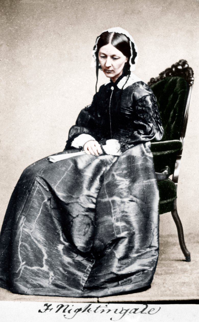 Florence Nightingale, engelsk sjuksköterska och sjukhusreformator, 1854 av Unbekannt