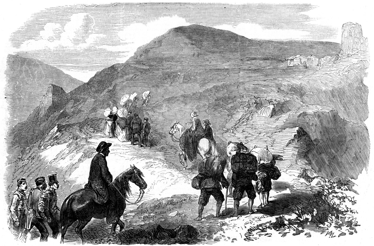 Florence Nightingale besöker hyddsjukhusen i Balaclava, 1855 av Unbekannt