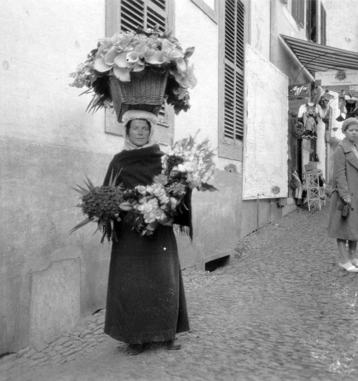 Blomsterförsäljare, Funchal, Madeira, 1900-talet av Unbekannt