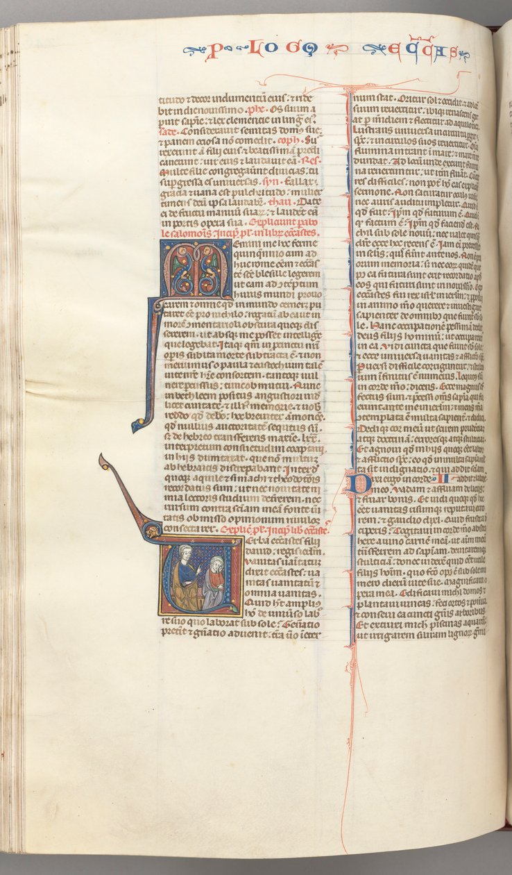 Fol. 247v, Predikaren, historisk initial V, Salomos undervisning, ca. 1275-1300. av Unbekannt