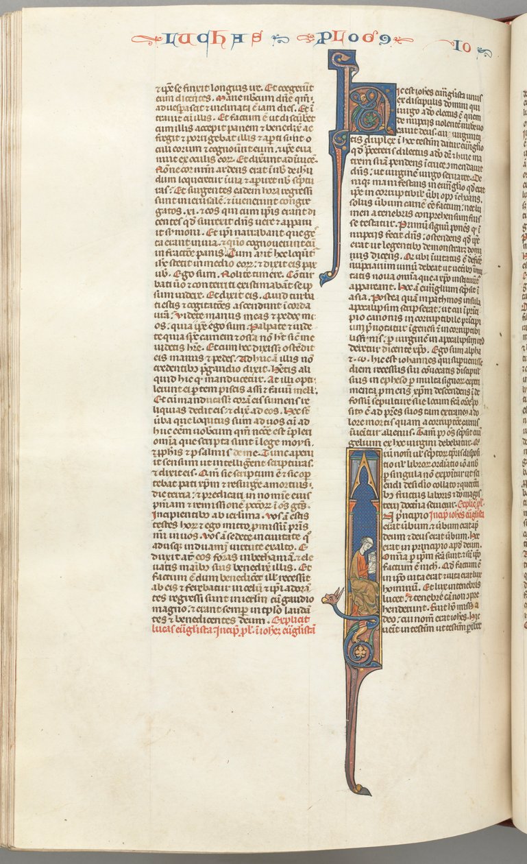Fol. 425v, John, historiker initial I, John sittande skrift, ca. 1275-1300. av Unbekannt