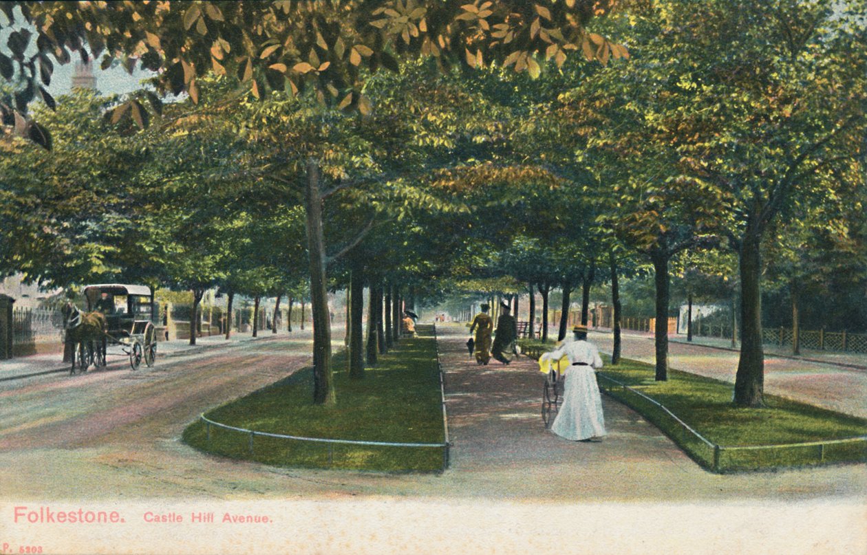 Folkestone. Castle Hill Avenue, sent 1800-tidigt 1900-tal av Unbekannt