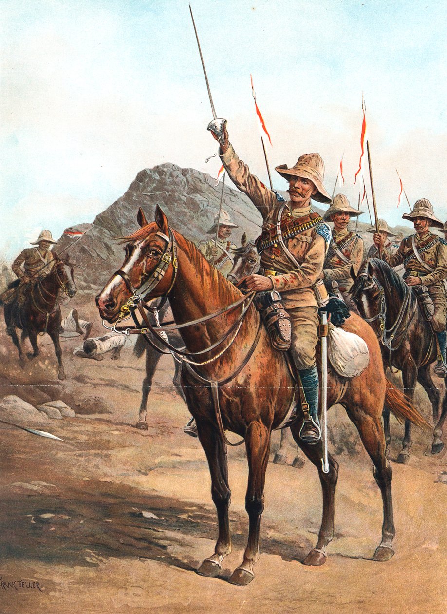 Form Up, nr 2! Form Up!, brittiska lanser vid slaget vid Omdurman, Sudan, 1898 av Unbekannt