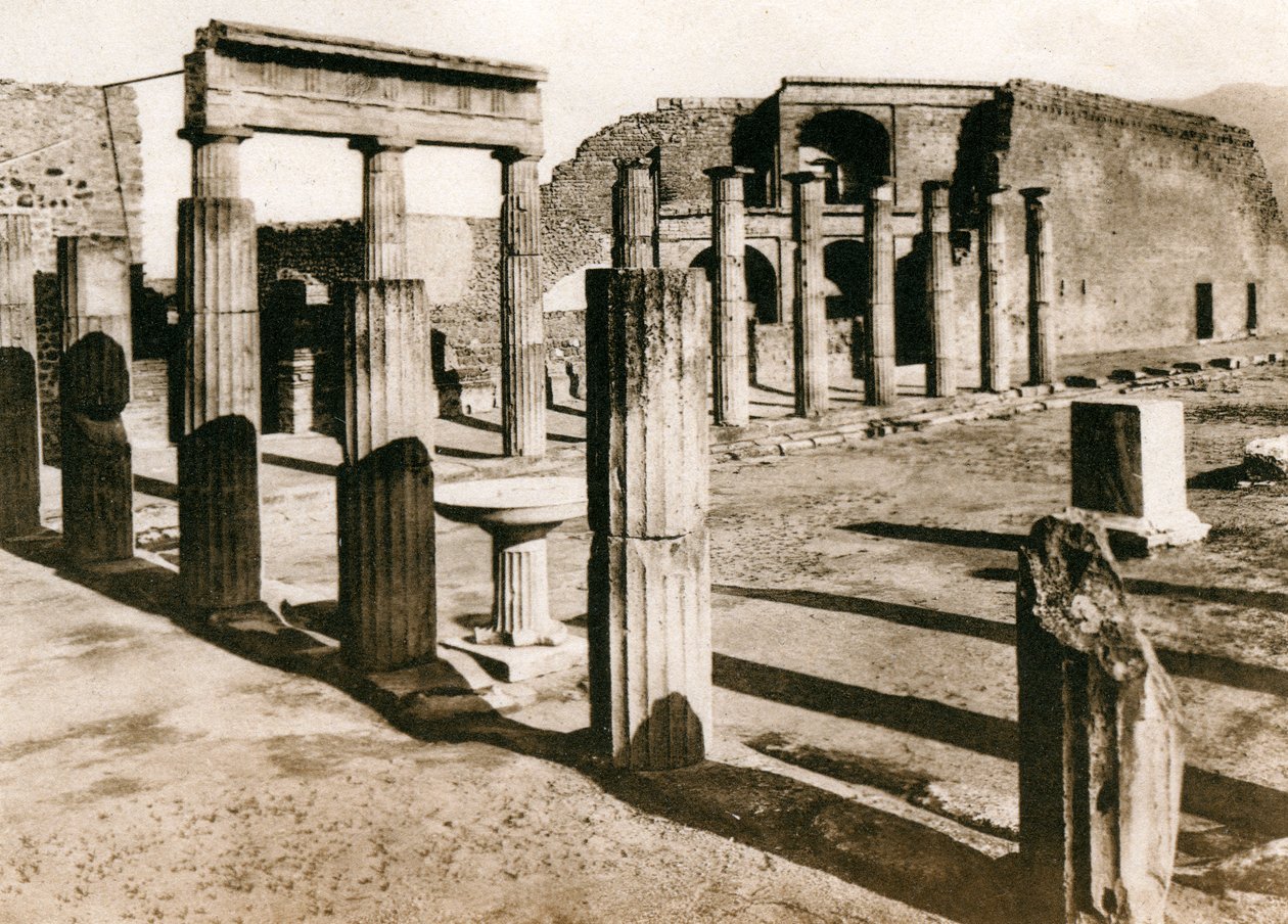 Triangulärt forum, Pompeji, Italien, ca 1900-talet av Unbekannt