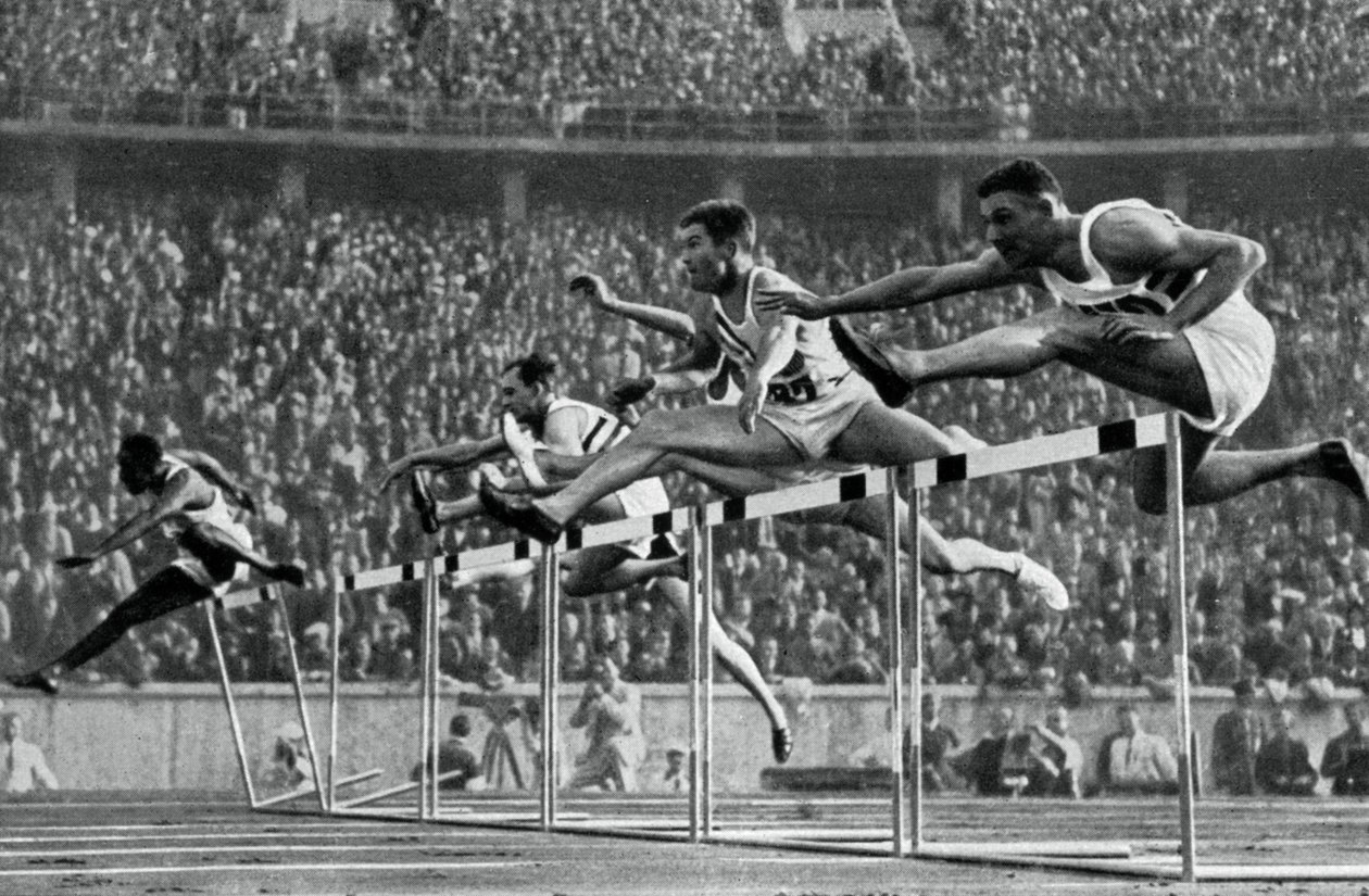 Forrest Towns, amerikansk olympisk mästare på 110 meter häck, 1936 av Unbekannt