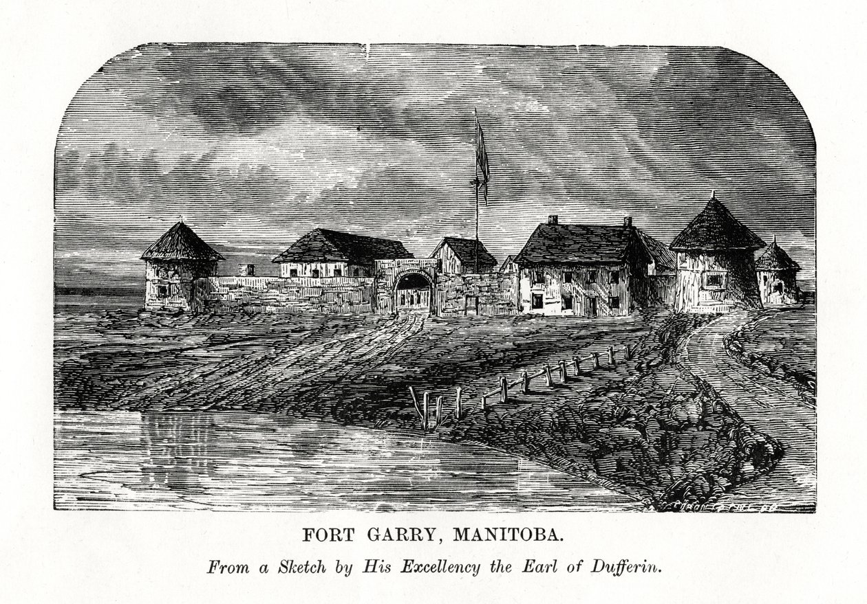 Fort Garry, Manitoba, Kanada, sent 1800-tal av Unbekannt