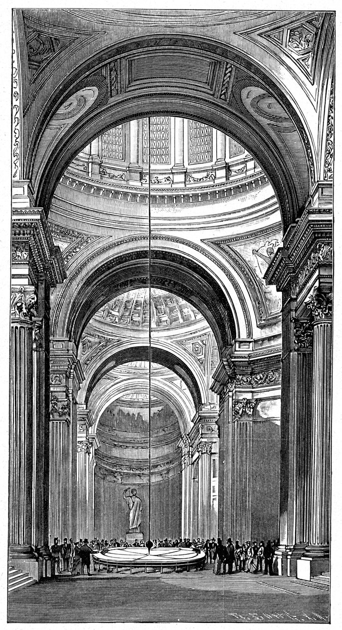 Foucaults pendel i Panthéon, Paris, 1851, 1900 av Unbekannt