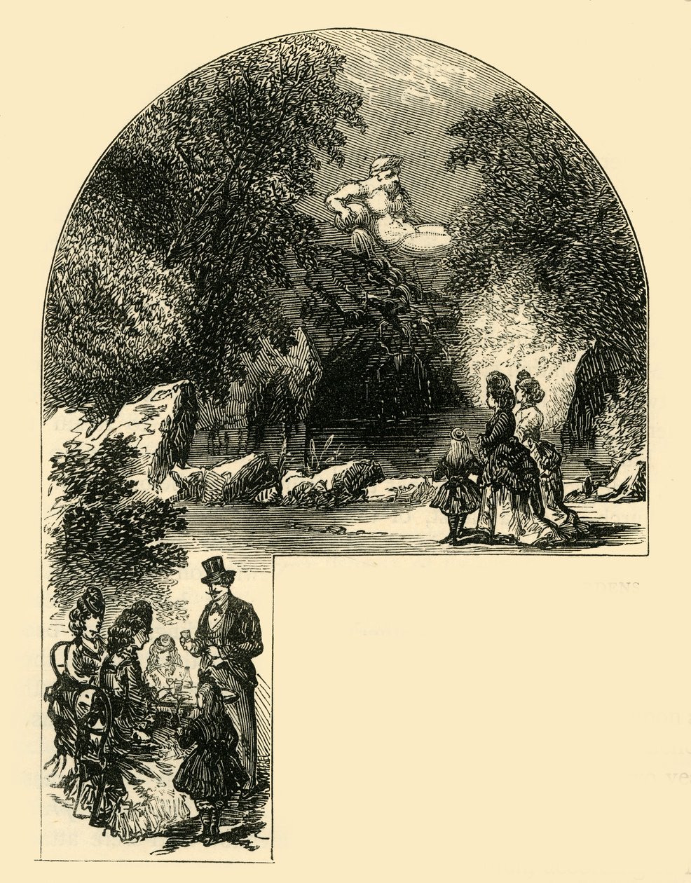 Fontän i Surrey Gardens, c1878. av Unbekannt