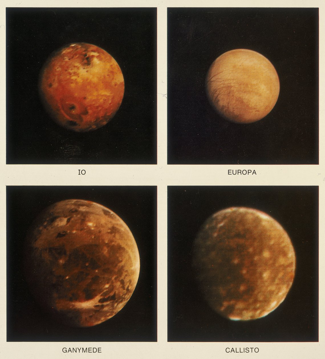 Fyra månar av Jupiter. Io, Europa, Ganymede och Callisto, 1979 av Unbekannt