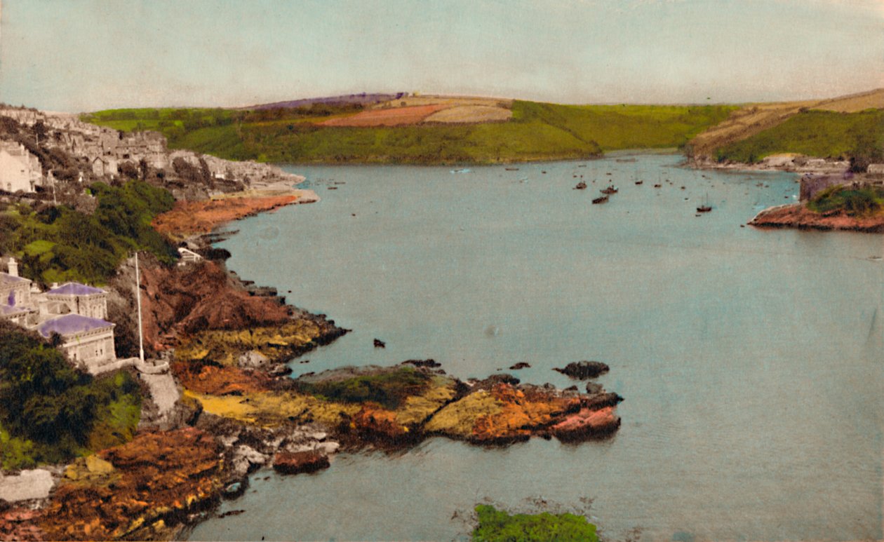 Fowey hamn från slottet, c1930 av Unbekannt