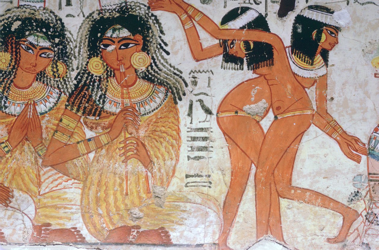 Fragment av väggmålning från Nebamuns grav, Thebe, Egypten, 18:e dynastin, c1350 f.Kr. av Unbekannt