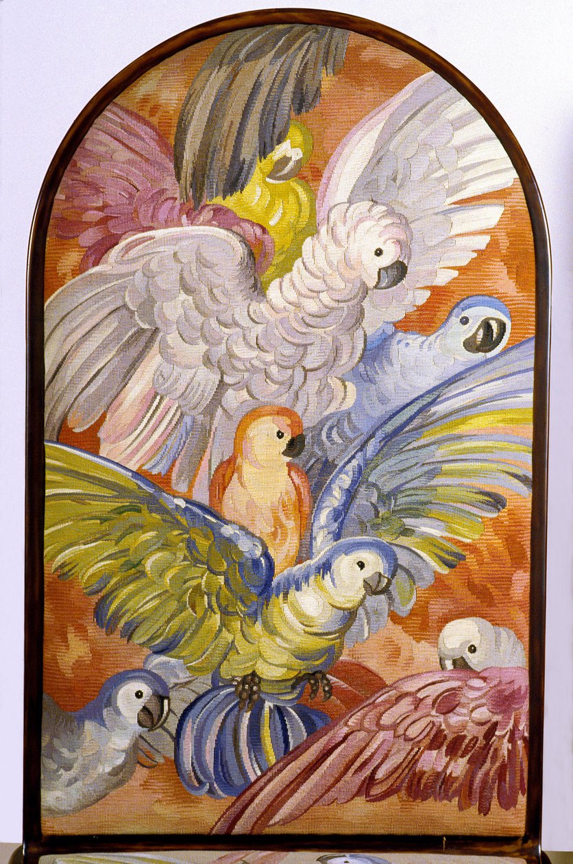 Frankrike - Oise- departement 60 - Beauvais - Departementsmuseet i Oise - Salong "" les Parroquets" - Tecknad av Leonetto Capiello (1875-1942), gobeläng av Beauvais av Unbekannt