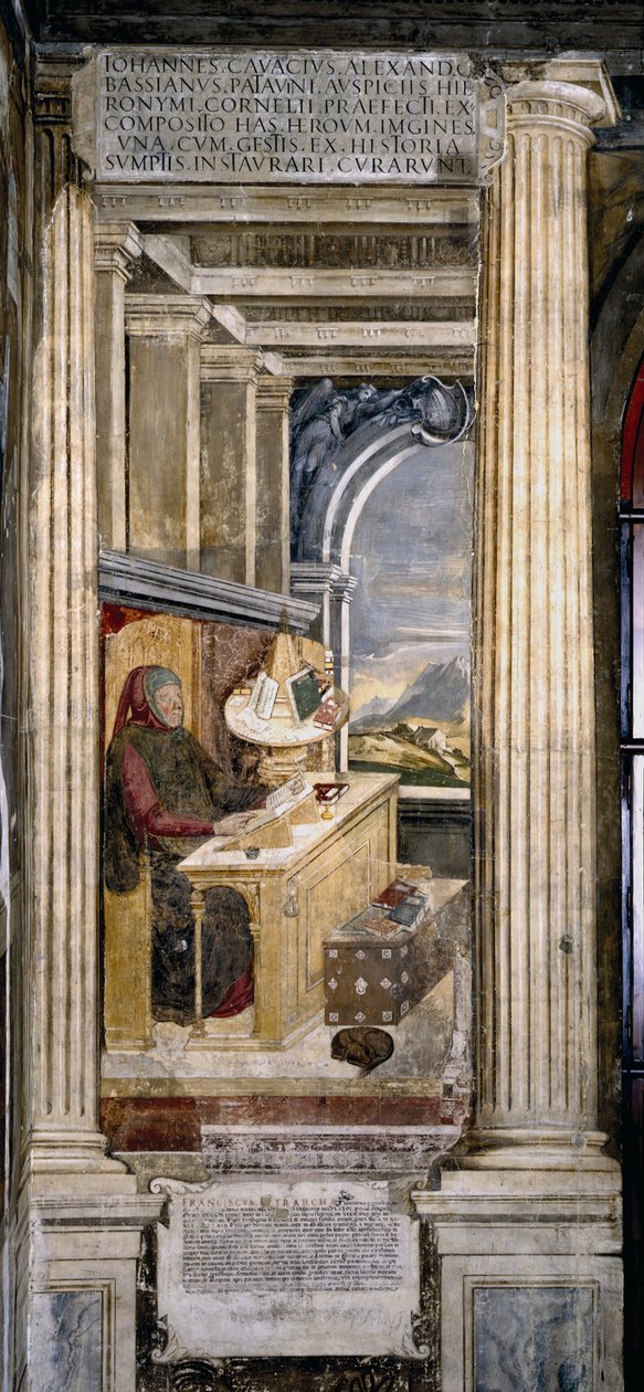 Francesco Petrarca i sitt arbetsrum av Unbekannt