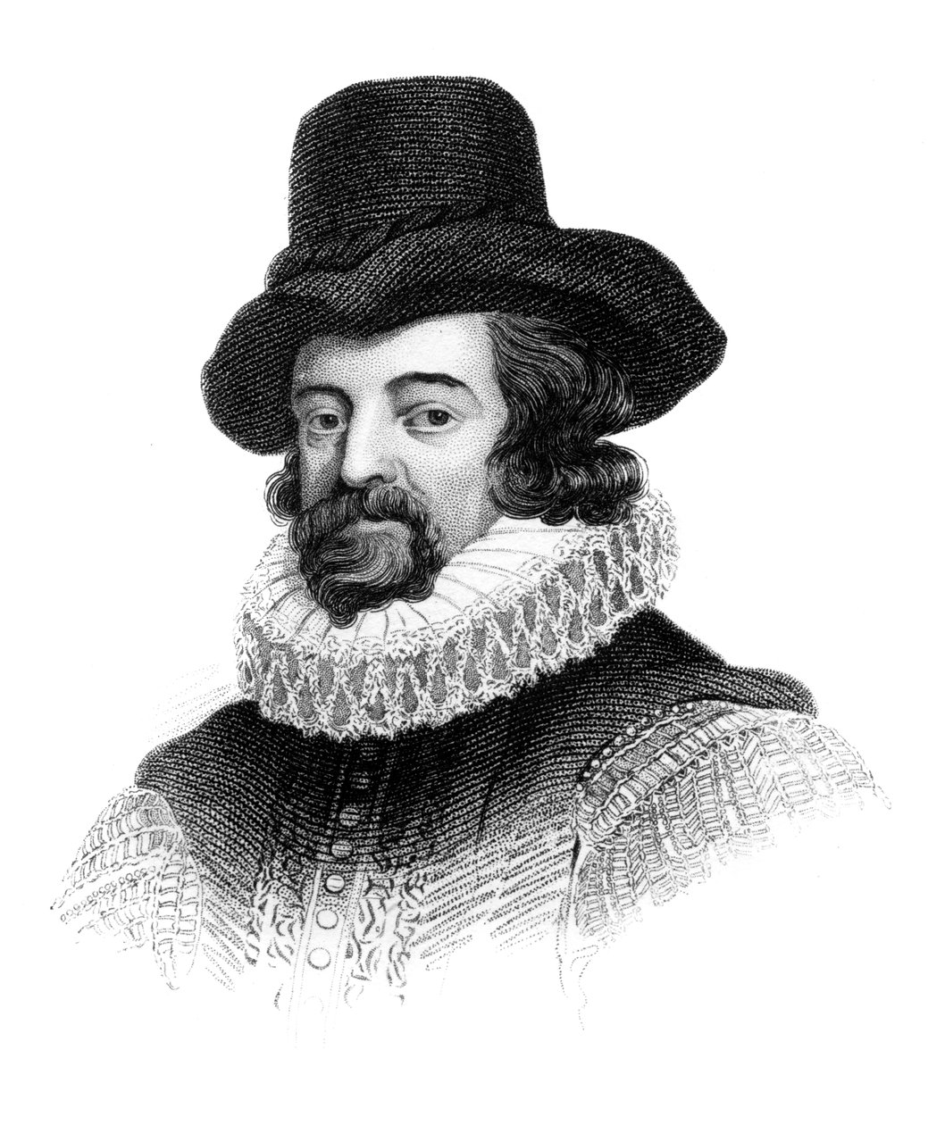 Francis Bacon, Viscount St Albans, engelsk filosof, statsman och essäist, c1850 av Unbekannt