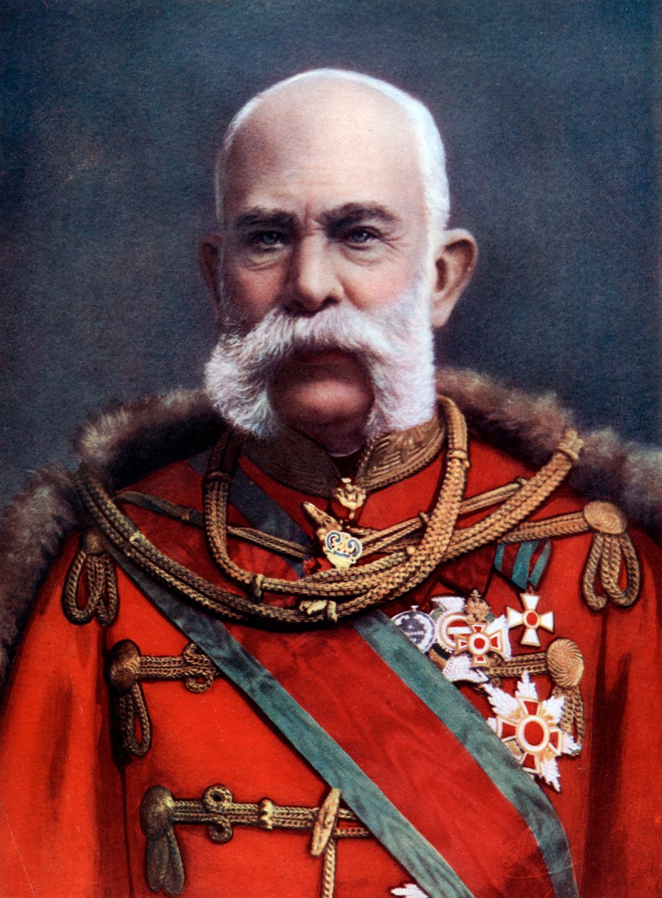 Francis Joseph I, kejsare av Österrike och kung av Ungern, sent 1800-tidigt 1900-tal av Unbekannt