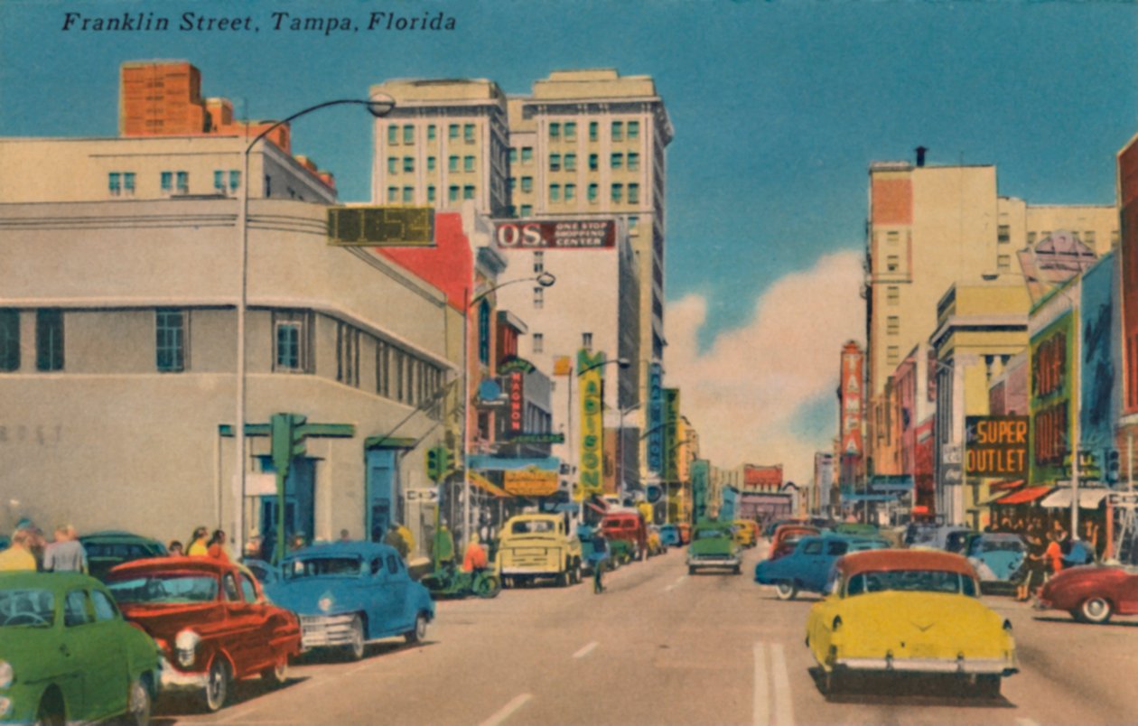 Franklin Street, Tampa, Florida, c1940-talet av Unbekannt