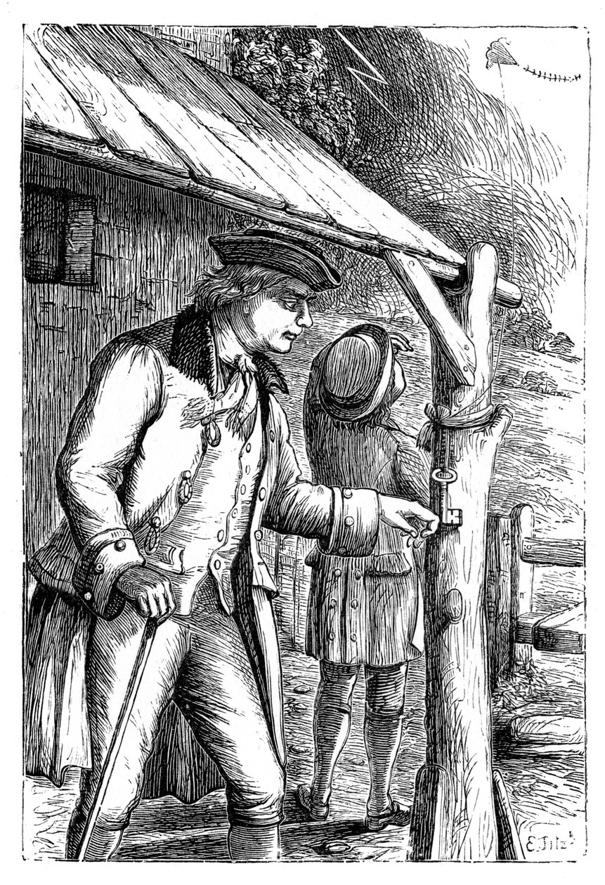 Franklins drakeexperiment, c1752, 1869 av Unbekannt