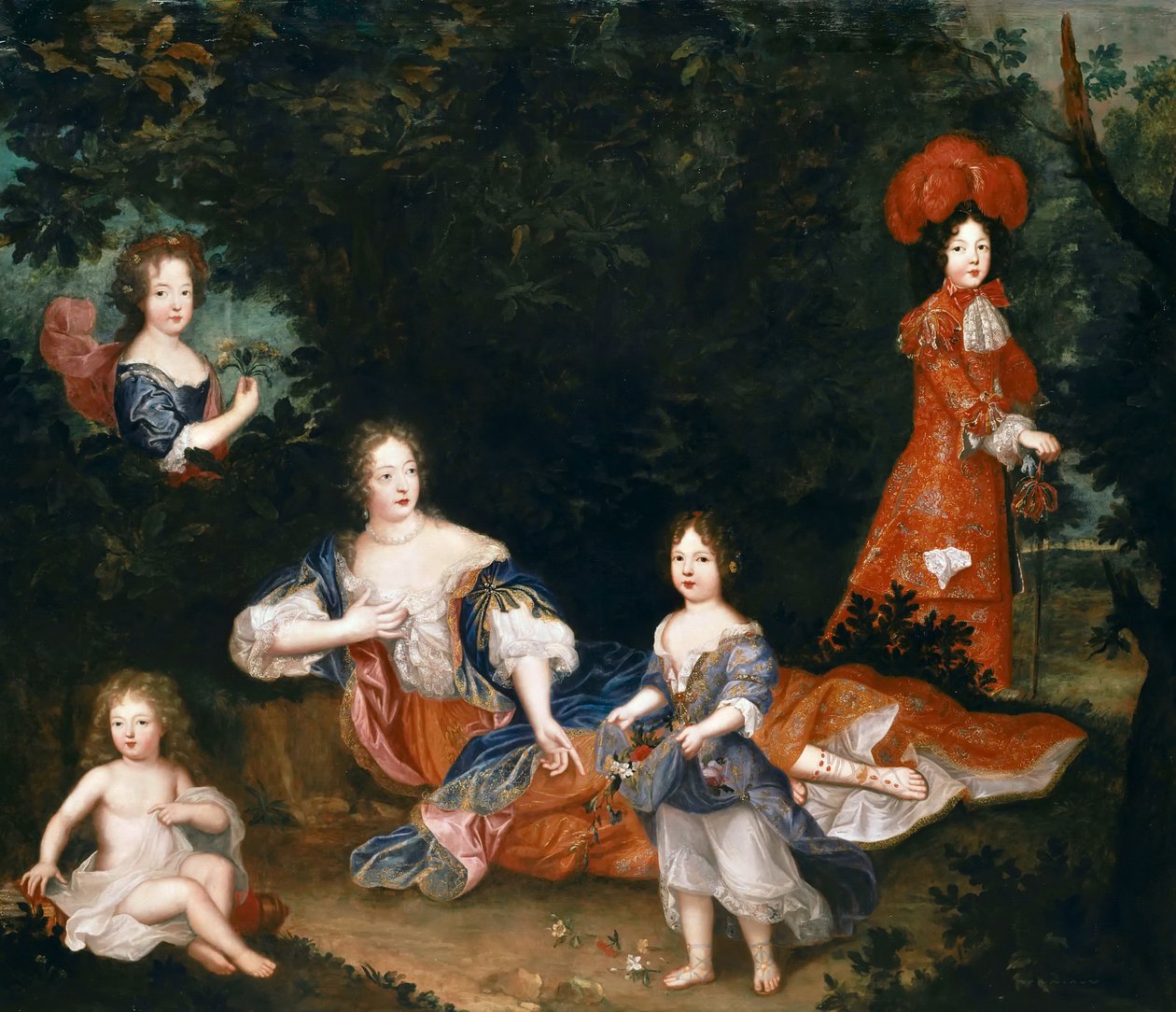 Françoise-Athénaïs de Rochechouart, markis de Montespan 1640-1707 och hennes barn av Unbekannt