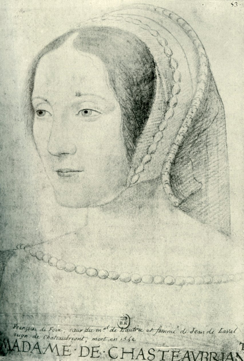 Françoise de Foix, grevinna av Châteaubriant, tidigt 1500-tal, 1907. av Unbekannt