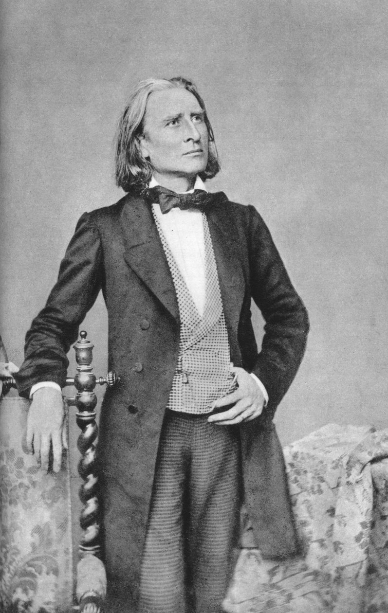 Franz Liszt, ungersk kompositör, pianist, dirigent och lärare från 1800-talet av Unbekannt
